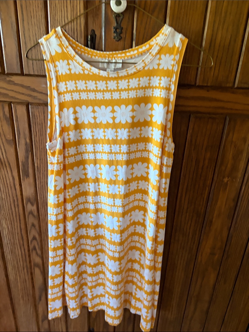 LOFT Yellow and White Daisy Sleeveless Dress size XS